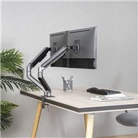 Soporte De Mesa Tv/monitor Tooq Db4132tnr-g 17-32 2 Brazos Asistido Grey