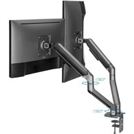 Soporte De Mesa Tv/monitor Tooq Db4132tnr-g 17-32 2 Brazos Asistido Grey