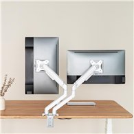 Soporte De Mesa Tv/monitor Tooq 17-32 2 Brazos White