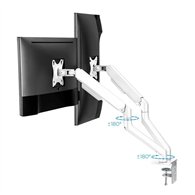 Soporte De Mesa Tv/monitor Tooq 17-32 2 Brazos White
