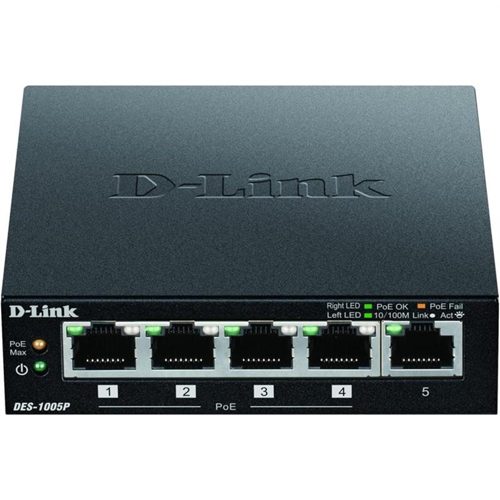 Switch D-link Gigabit 5 Puertos Dgs-1005p/e Poe