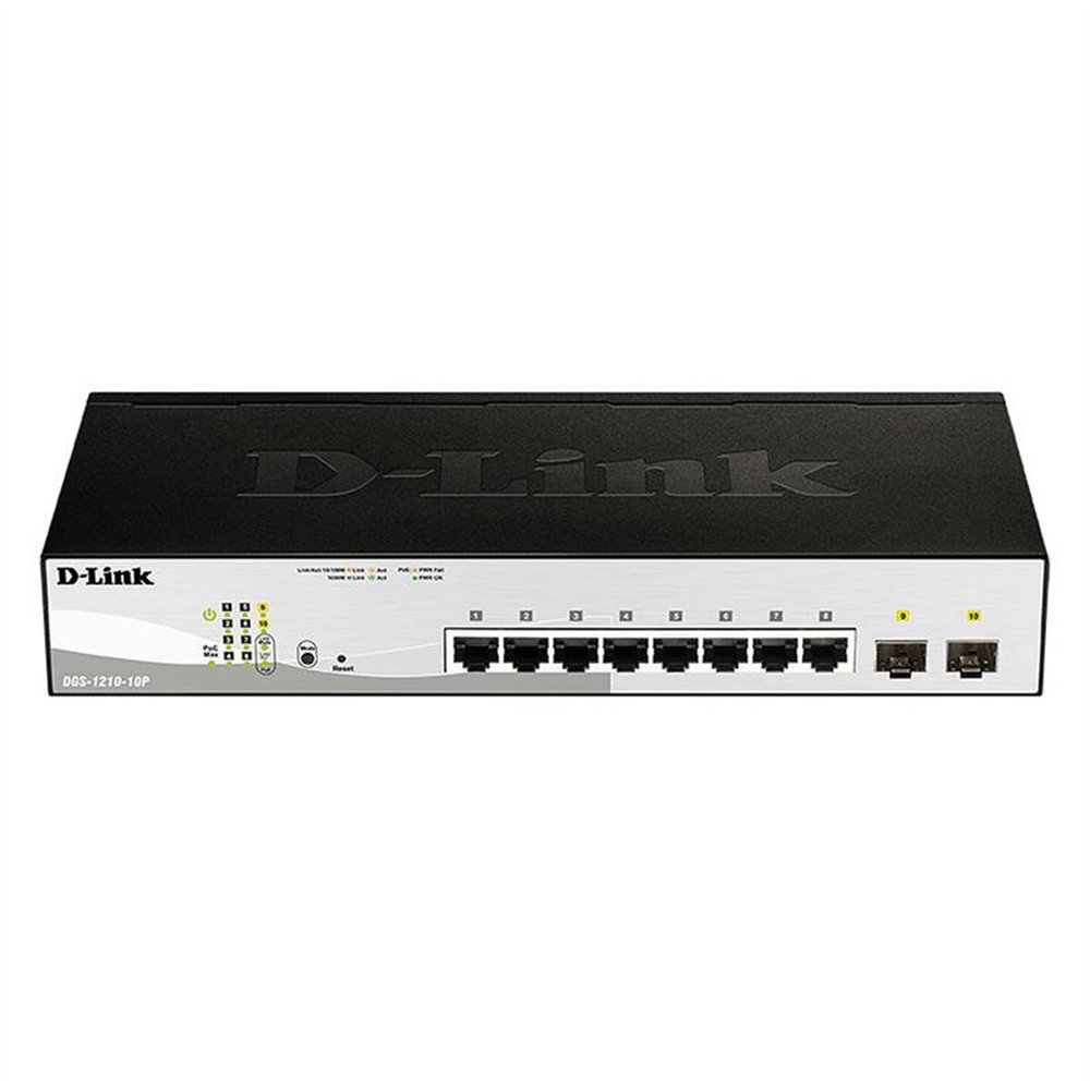 Switch D-link Gigabit 10 Puertos Dgs-1210-10p Poe