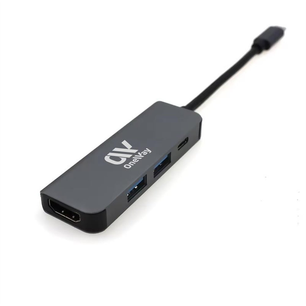 Dock Hub Oneway Usb-c 4 En 1 Hdmi 4k 2 Usb 3.0 Usb-c Grey