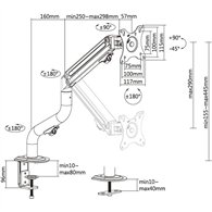 Soporte Tv Monitor Aisens 17-32 8kg Inclinable/giratorio