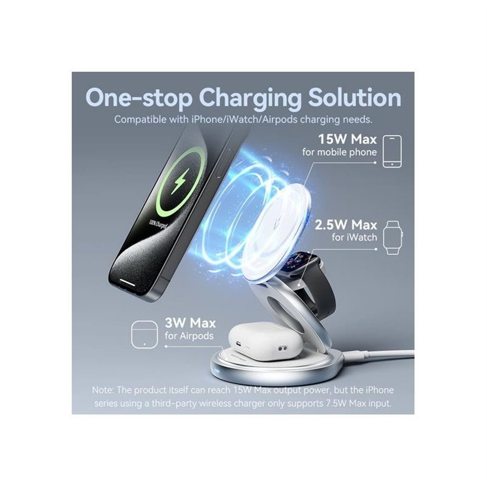 Base Cargador Vention Smartphoneapple Watchauriculares Wireless Silver