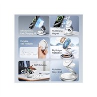 Base Cargador Vention Smartphone/apple Watch/auriculares Wireless Silver