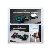 Base Cargador Pad Vention Smartphoneapple Watchauriculares Wireless Black