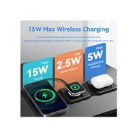 Base Cargador Pad Vention Smartphoneapple Watchauriculares Wireless Black