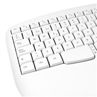 Teclado Phoenix K201 Ergonomico Wireless White