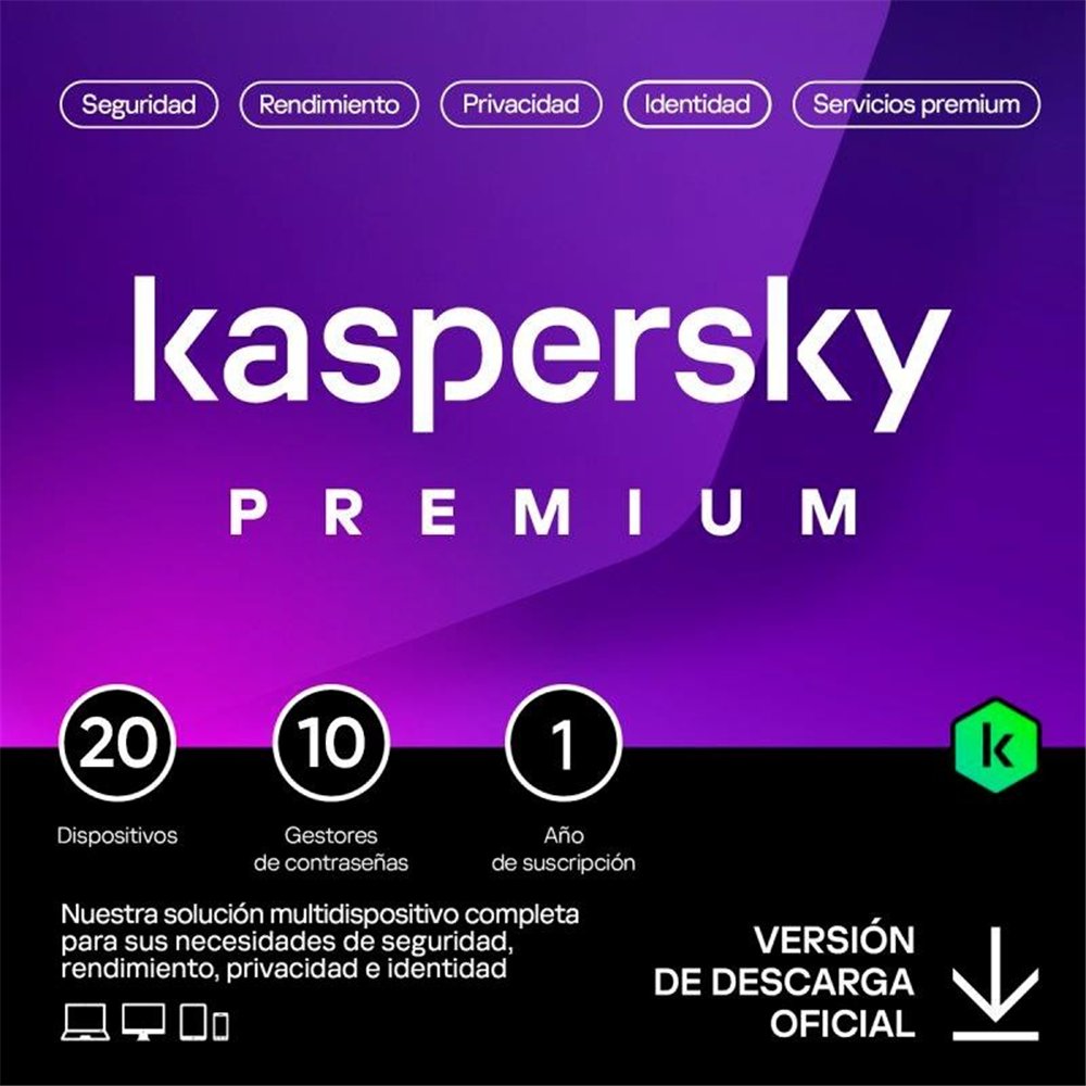 Antivirus Kaspersky Premium 1year 20l Pcmacandroidios Lelectronica