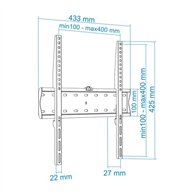 Soporte Tv Monitor Tooq 32-55 40kg Black