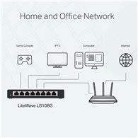 Switch Tp-link Gigabit 8 Puertos Ls108g Metalico