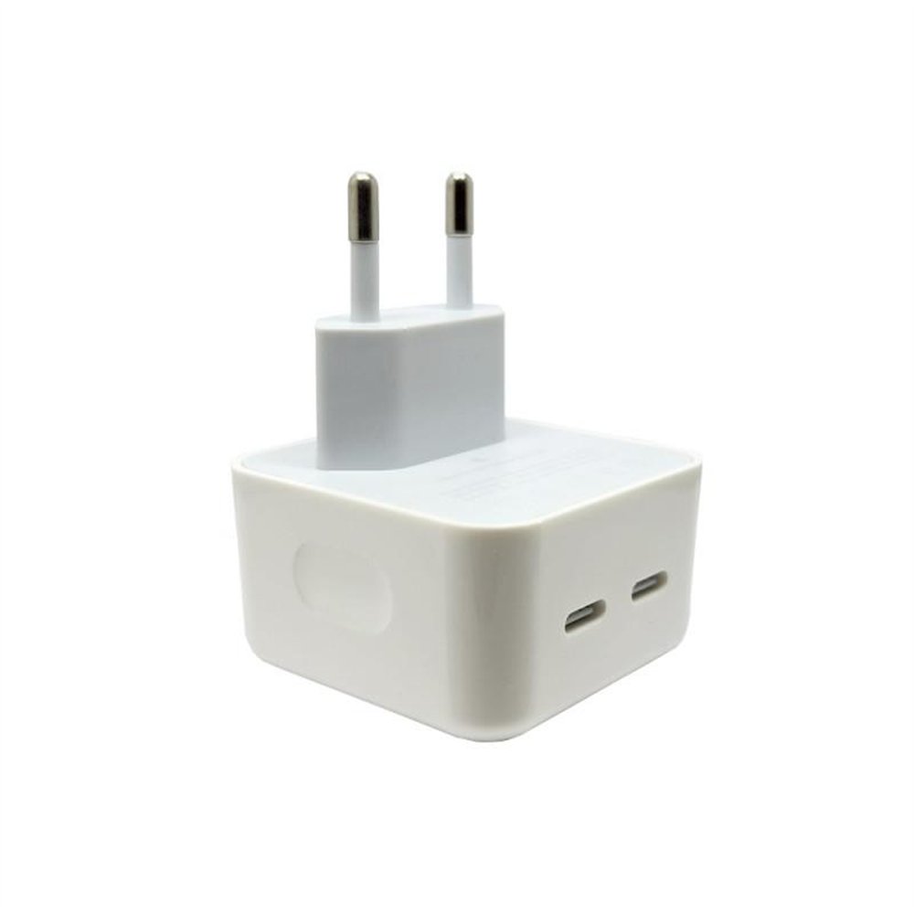 cargador oneway x2usb-c 45w + cable usb-c 1m white