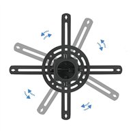 Soporte Proyector Tooq Techo Giratorio E Inclinable Black