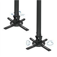 Soporte Proyector Tooq Techo Giratorio E Inclinable Black