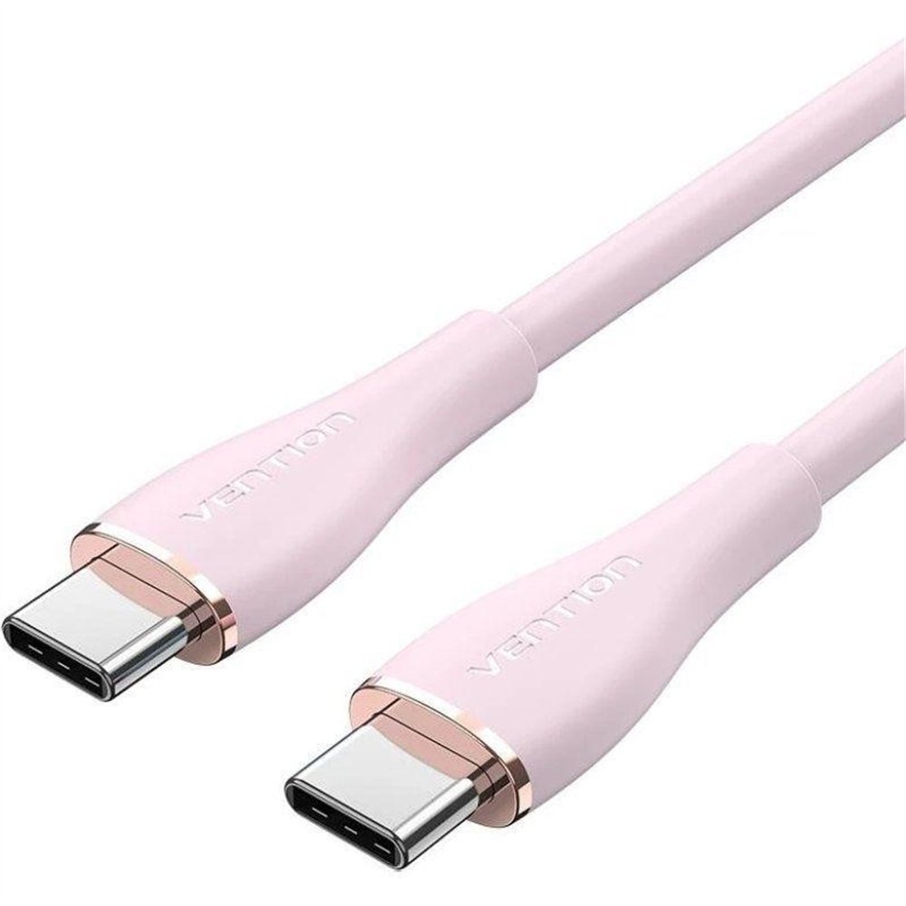 Cable Usb-c Vention Tipo Usb-c/m - Usb-c/m 480mbps 5a 100w 15m Rose