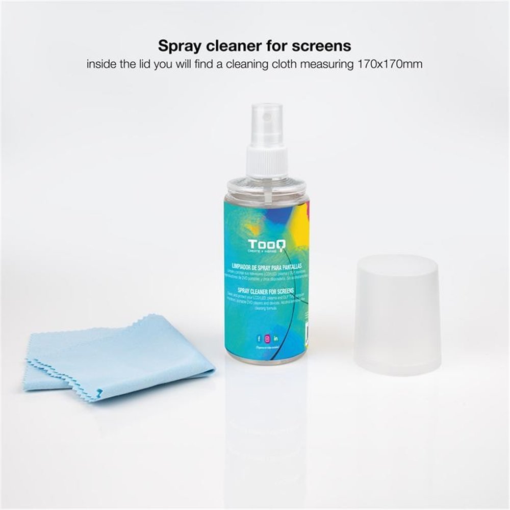 Kit Tooq Spray Limpiador Pantalla 150ml Paño Microfibra