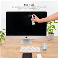 Kit Tooq Spray Limpiador Pantalla 150ml Paño Microfibra