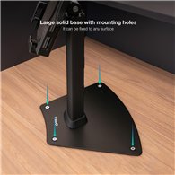 Soporte Sobremesa Tooq Antirrobo Para Tablet 79-105 Black