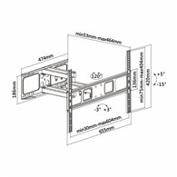 Soporte Pared Tv Monitor Aisens 37-70 40kg Inclinable/giratorio