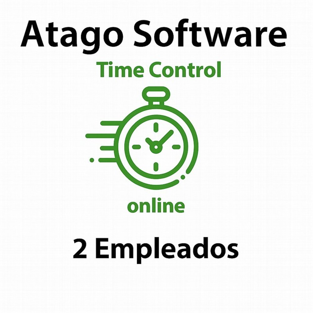 Time Control De Presencia Atago En La Nube 2 Empleados ( Anual )