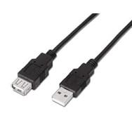 Cable Aisens Usb-a/m A Usb-a/h 3m Negro (a101-0017)