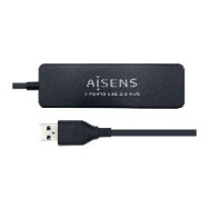 Hub Aisens Usb 2.0 A 4xusb 2.0 30cm Negro (a104-0402)