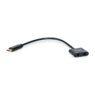 Adaptador Equip Usb-c A 2x Jack 3.5mm Negro (eq133469)