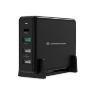 Cargador Conceptronic 65w 3usb-a 1usb-c Negro (ozul01b)