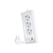 Regleta Nanocable 3xschuko 2xusb Blanca (10.37.0013-w)