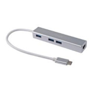 Adaptador Equip Usb-c A Usb-a/rj45 Plata (eq133481)