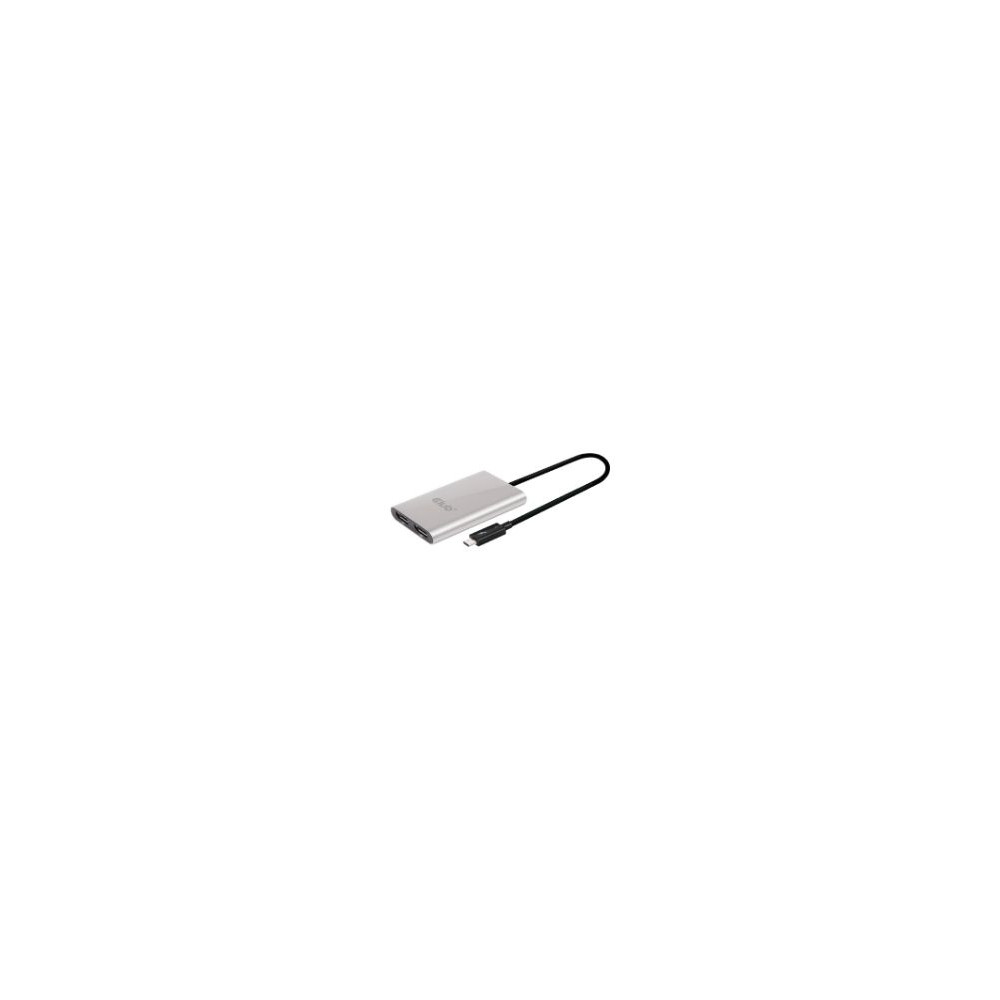 Adaptador Club 3d Thunderbolt 3 A 2xdp Plata (csv-1577)