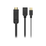 Adaptador Aisens Hdmi/m A Usb/m Dp/h Negro (a122-0642)