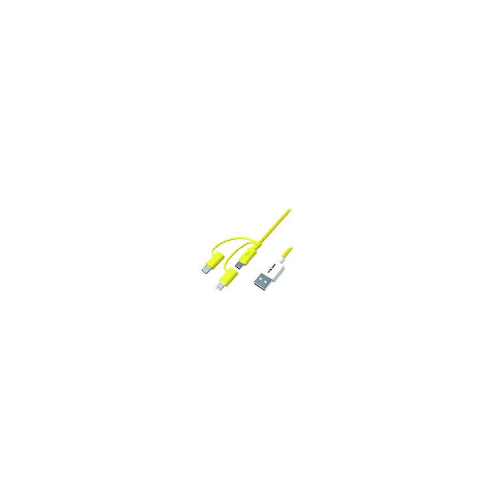 Cable Pantone Usb A Lightning/musb/usb(celpt-usb003y1)