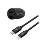 Cargador Coche Celly Usb-c Cable Lightning(ccminilight)