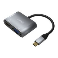 Adaptador Aisens Usb-c A Vga/hdmi 15cm Gris (a109-0627)