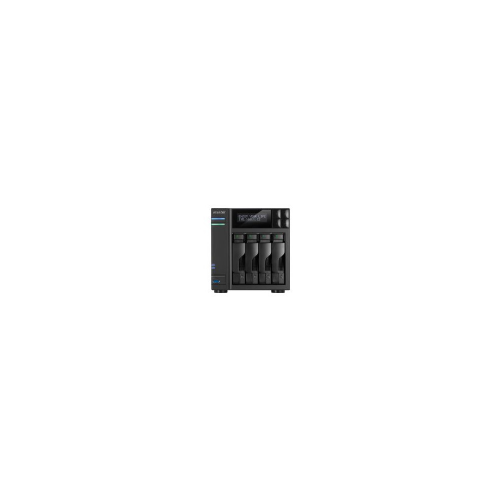 Nas Asustor Ddr3 2gb Sata2/3 4 Bahías Negro (as7004t)