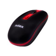 Ratón Nilox Wireless 1000dpi Negro/rojo (nxmowi2002)