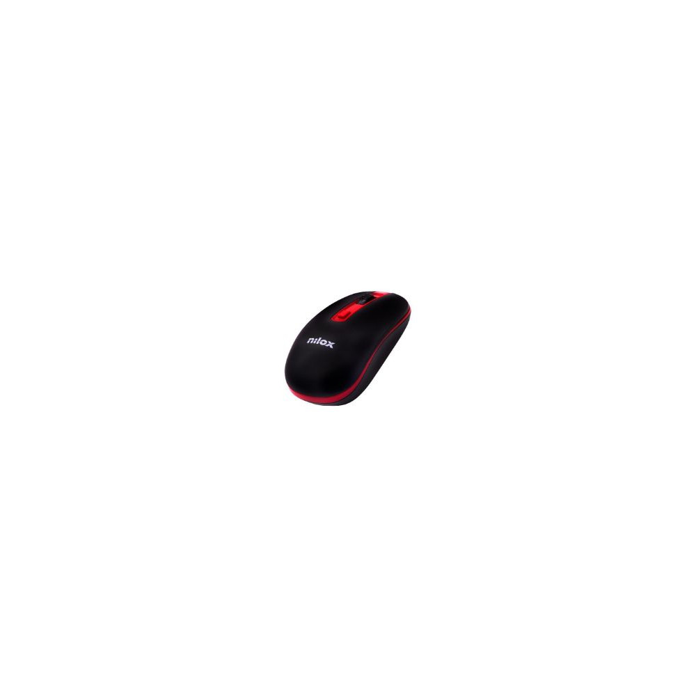 Ratón Nilox Wireless 1000dpi Negro/rojo (nxmowi2002)