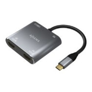 Adaptador Aisens Usb-c A 2xhdmi/h 15cm Gris (a109-0625)