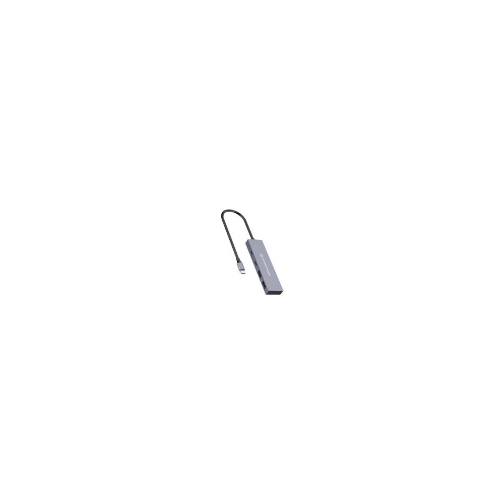 Hub Conceptronic Usb-c A 4xusb-a/c Gris (hubbies13g)