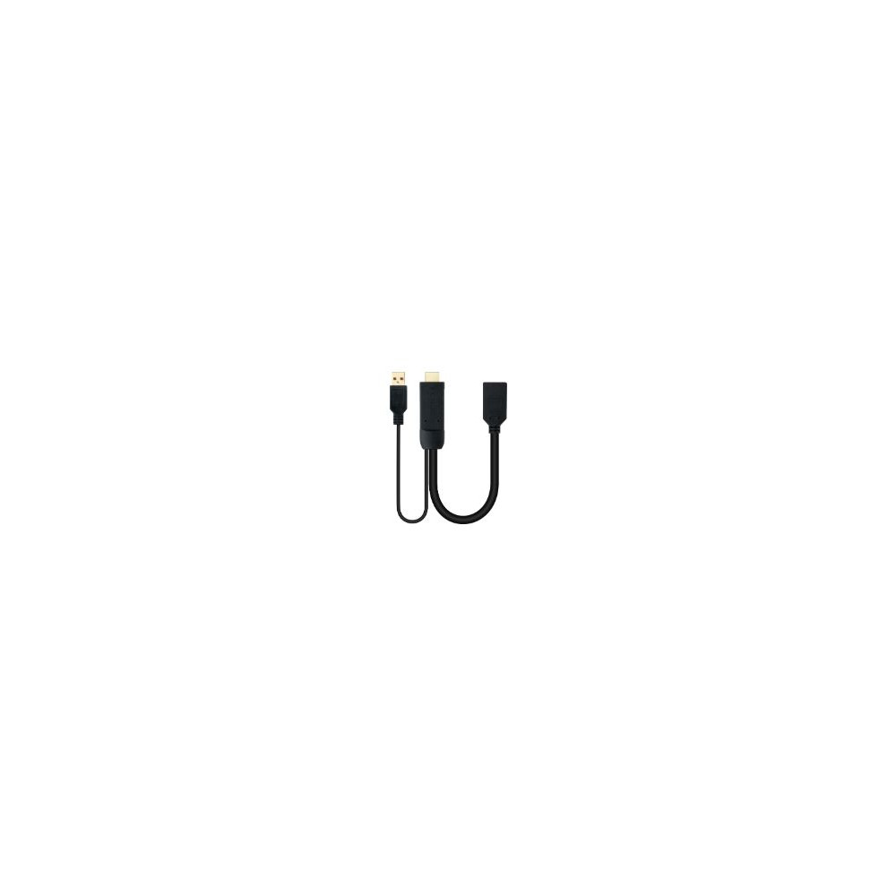 Nanocable Usb-a/hdmi/m A Dp/h 20cm Negro (10.16.0205)
