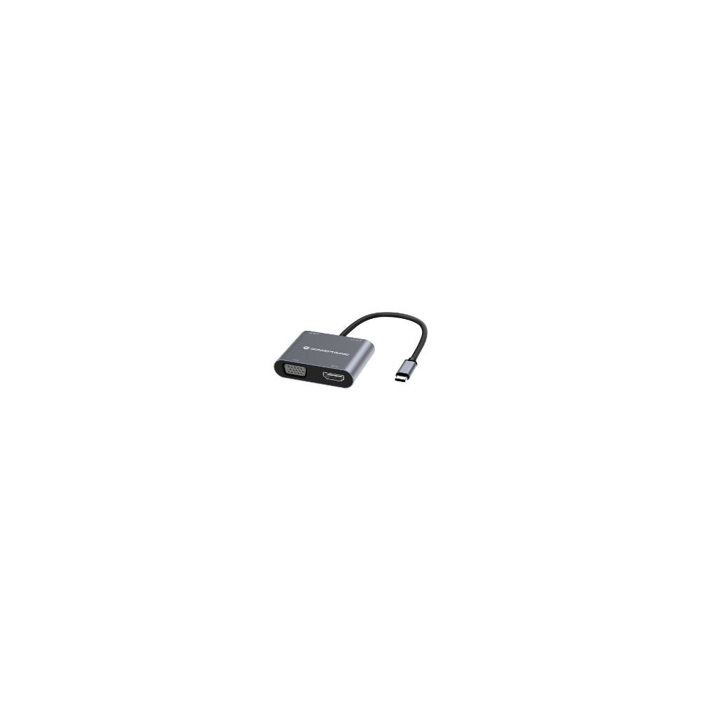 Adaptador Conceptronic 4 En 1 Usb-c 3.0 Gris (donn16g)