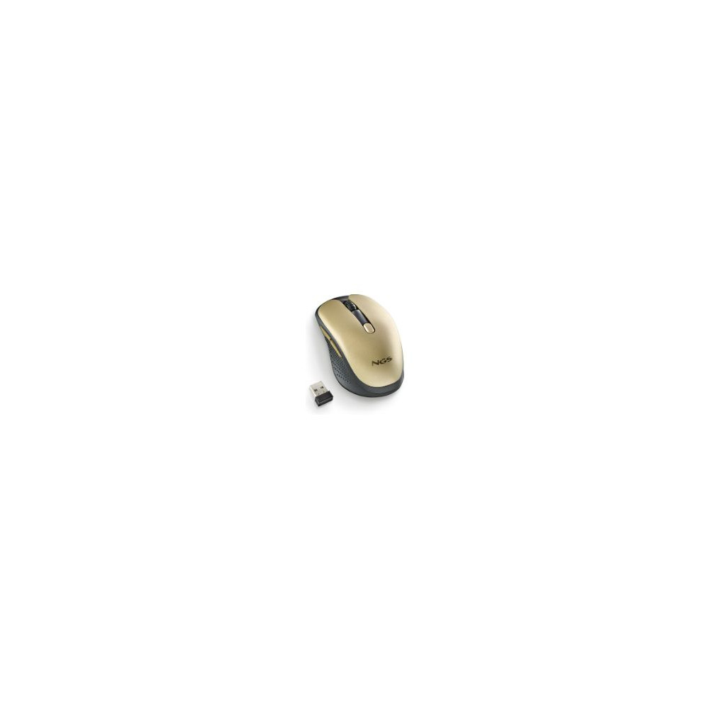 Ratón Ngs Óptico Rf 2.4ghz 1600dpi Dorado (evorustgold)