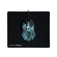Pack Gaming Trust Ratón+alfombrilla Rgb Negro (24752)