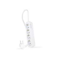 Regleta Nanocable 4xschuko 1.4m Blanca (10.37.0004-ns)