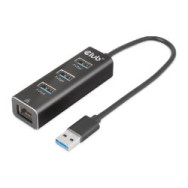 Hub Club 3d Usb-a A 3xusb-a 3.0/rj45 Negro (csv-1430a)