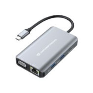 Adaptador Conceptronic Usb-c 7en1 100w Gris (donn21g)