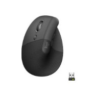 Ratón Vertical Logitech Ergo Zurdos Gris (910-006474)