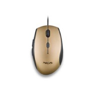 Ratón Ngs Ergonómico Óptico Usb 1600dpi Oro (mothgold)